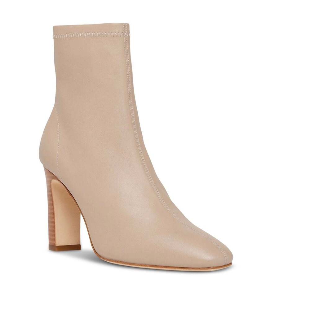 Paige Pax Stretch Leather Ankle Boots Light Tan Size 6